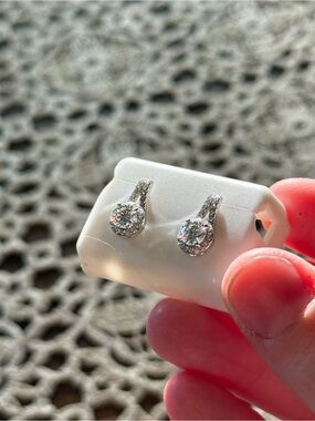 925 Silver Moissanite Earrings